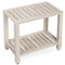 The ELISA, Teak Shower Bench, Teak Shower Stool, 21 Inch, Rustic Gray Finish